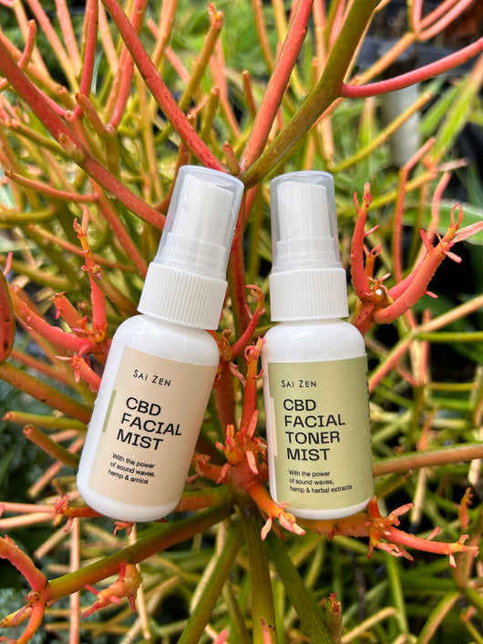 Duo Facial Mists with the Power of Sound Wave ~ Hemp, & Herbal Extracts/Hemp & Arnica